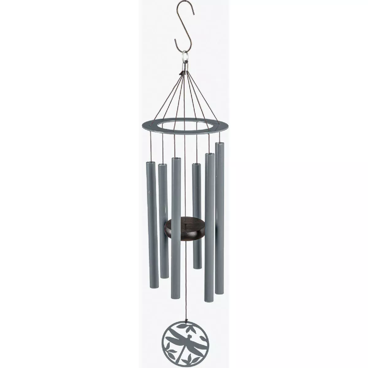 Evergreen 27 In. Gray Laser Cut Hand Tuned Scale "C" Dragonfly Wind Chime
