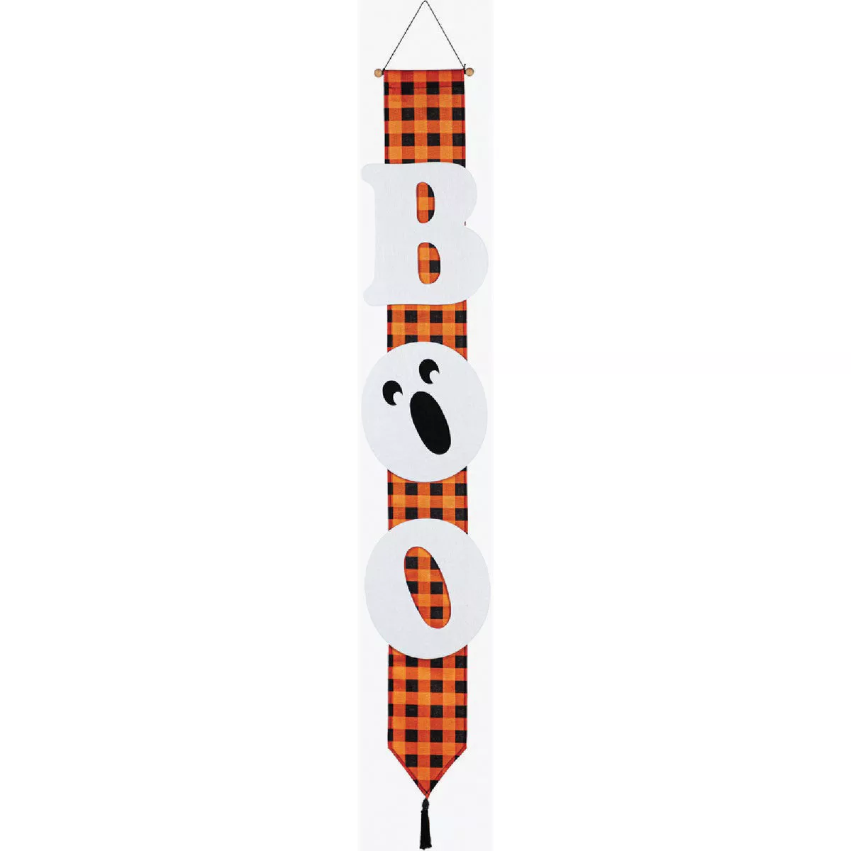 Evergreen 10 In. W x 60 In. H Textile Halloween BOO Banner Door Decor