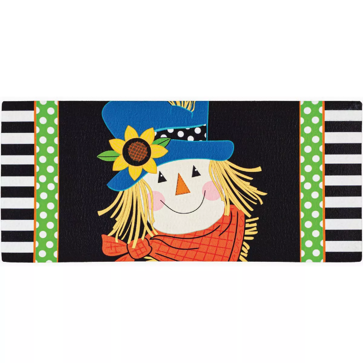 Evergreen Scarecro Friend Sassafras Sitch 1/4 In. x 10 In. Hx 22 In. L Plastic/Textile Door Mat