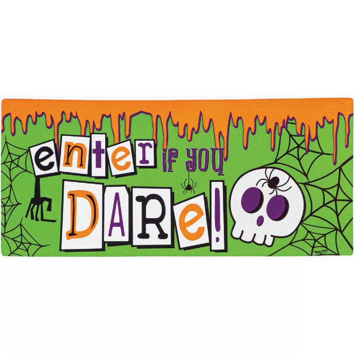 Evergreen Enter if You Dare Sassafras Sitch 1/4 In. x 10 In. Hx 22 In. L Plastic/Textile Door Mat