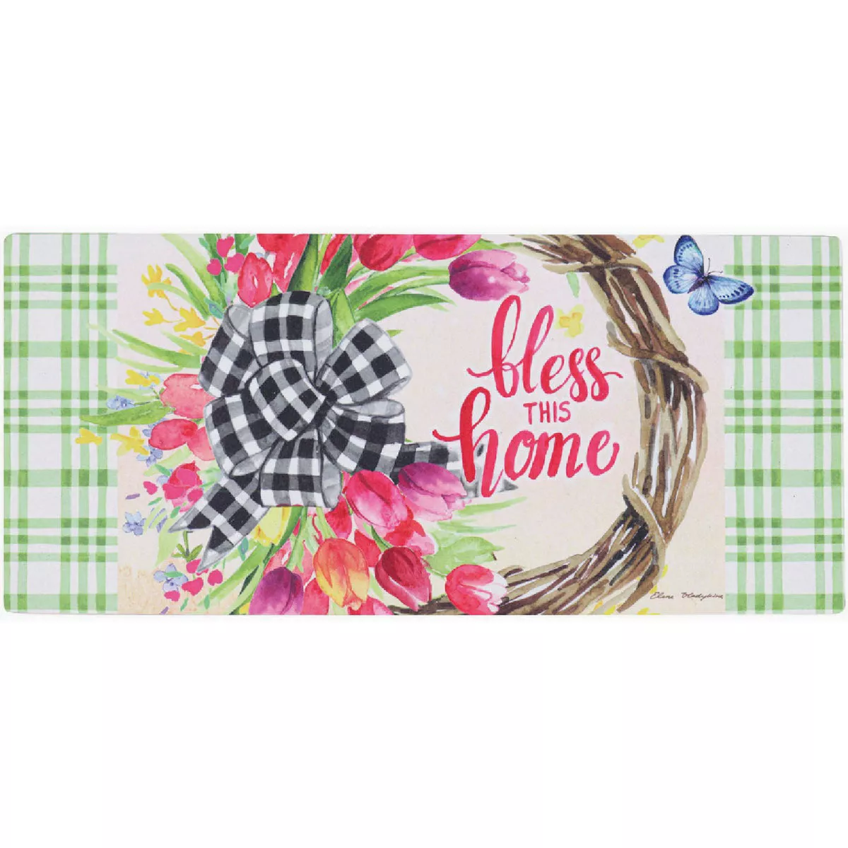 Evergreen Spring Florals Wreath Sassafras Switch Mat
