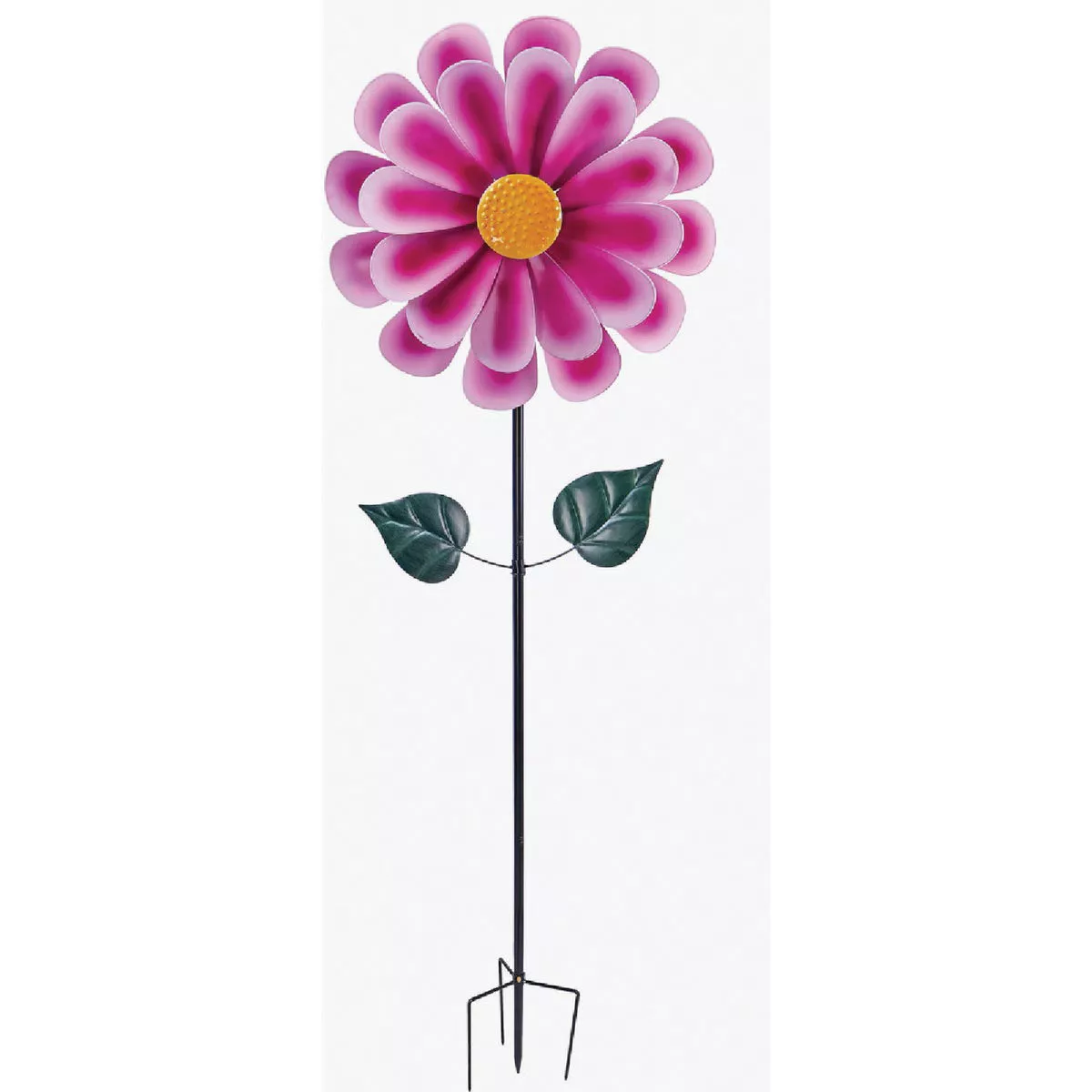 Evergreen 75 In H Pink Flower Statement Wind Spinner