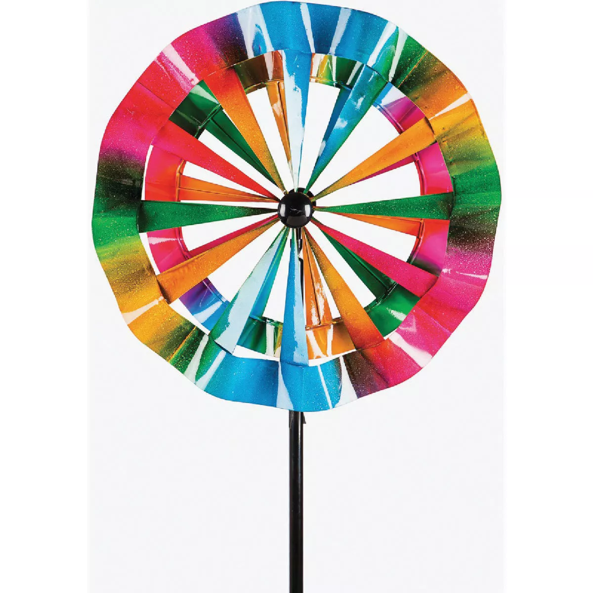 Evergreen 78 In. H Solar Wind Spinner, Carnival