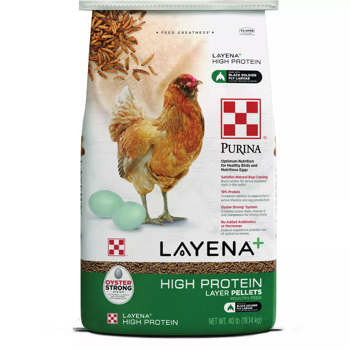 Purina Layena Plus 40 Lb. Omega-3 Chicken Feed Pellets