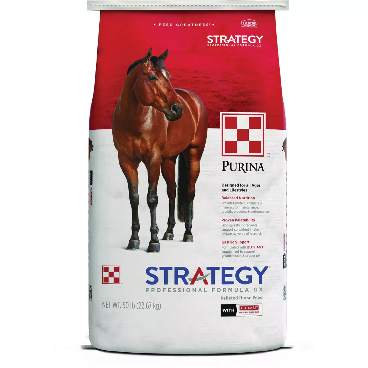 Purina Strategy 50 Lb. Professional Formula GX Horse Feed Supplement