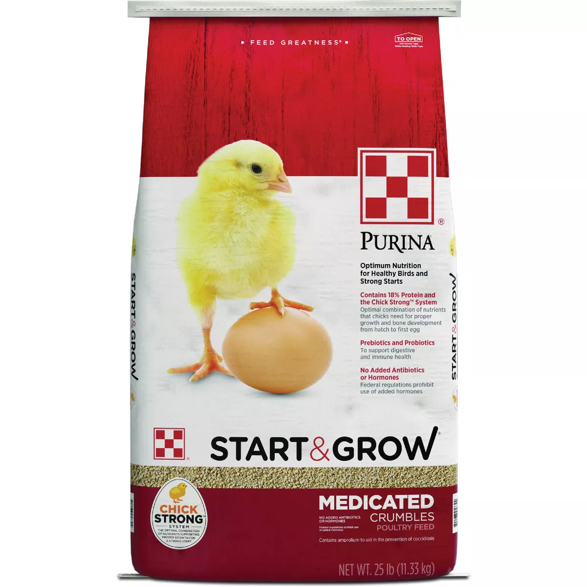 Purina 25 Lb. Start & Grow Medicated Chicken Feed