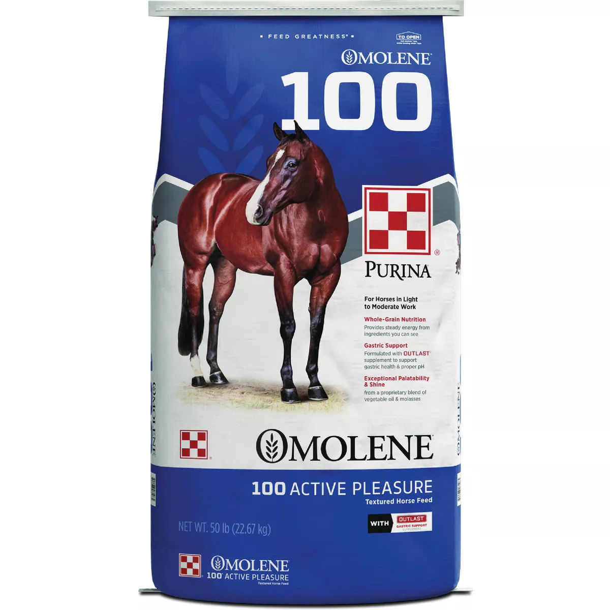 Purina Omolene 50 Lb. #100 Active Pleasure Horse Feed