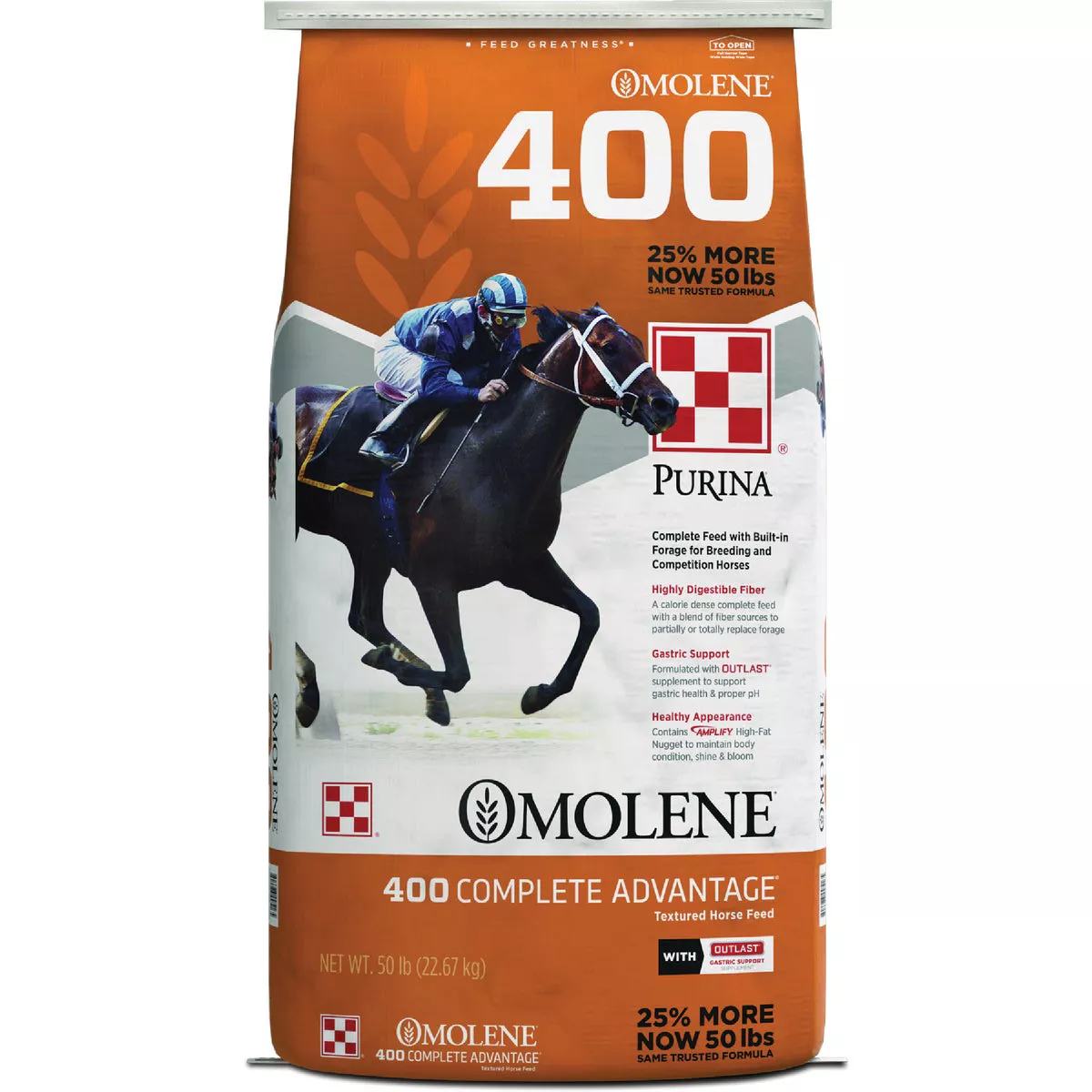 Purina Omolene 50 Lb. #400 Complete Advantage Horse Feed