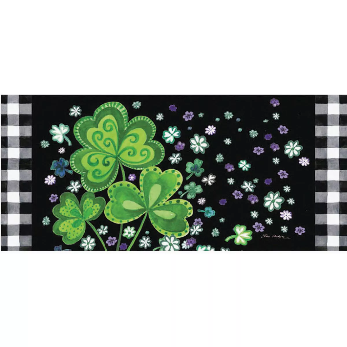 Evergreen Shamrocks Buffalo Plaid Sassafras Switch Mat