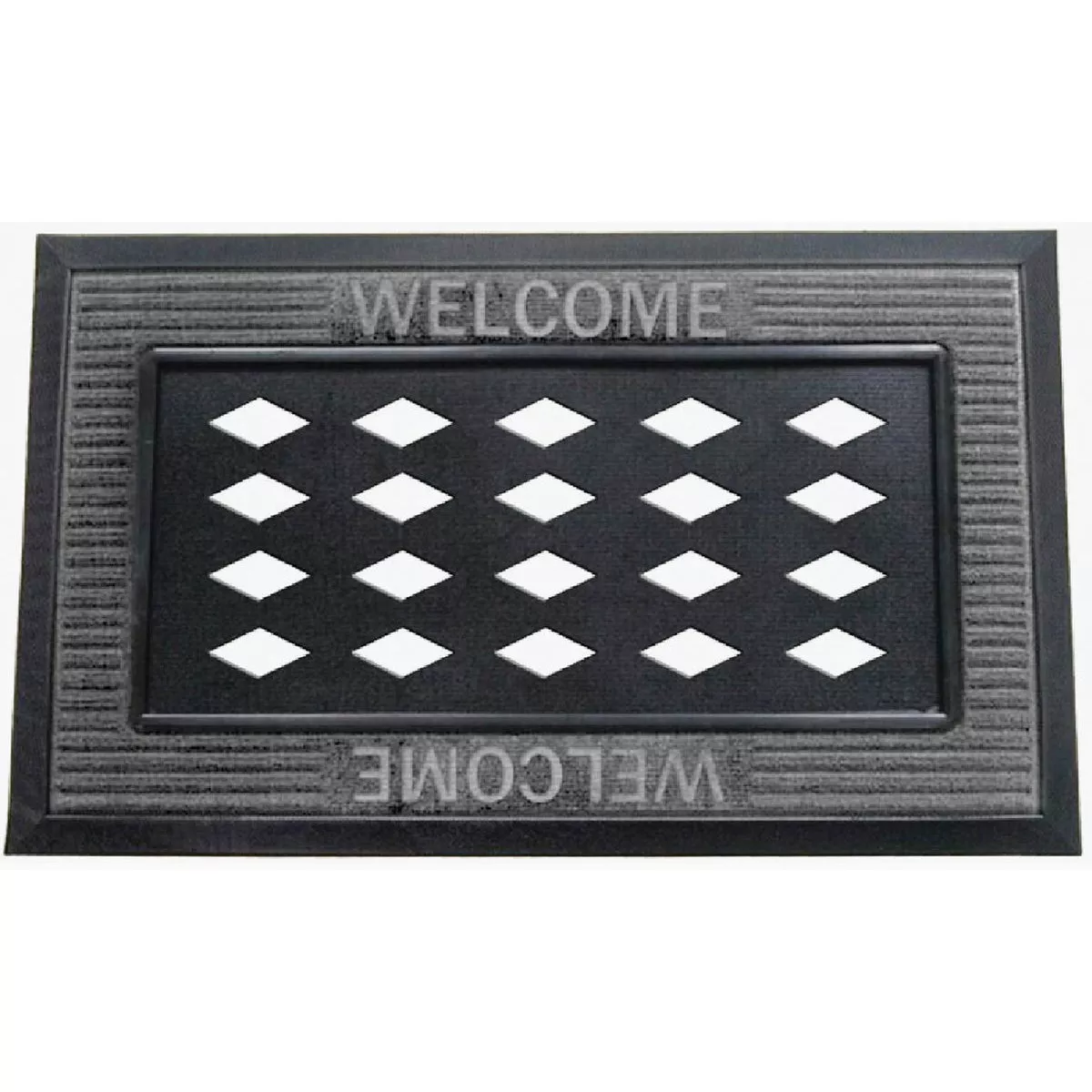 Evergreen elcome Sassafras 1/4 In. x 30 In. Hx 18 In. L Rubber/Polyester Door Mat Tray