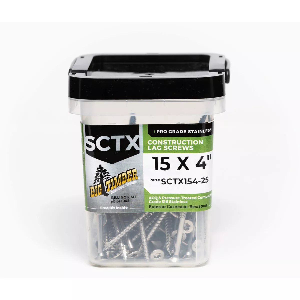 Big Timber #15 x 3 In. Stainless Steel Structure Screw (25 Ct.)-