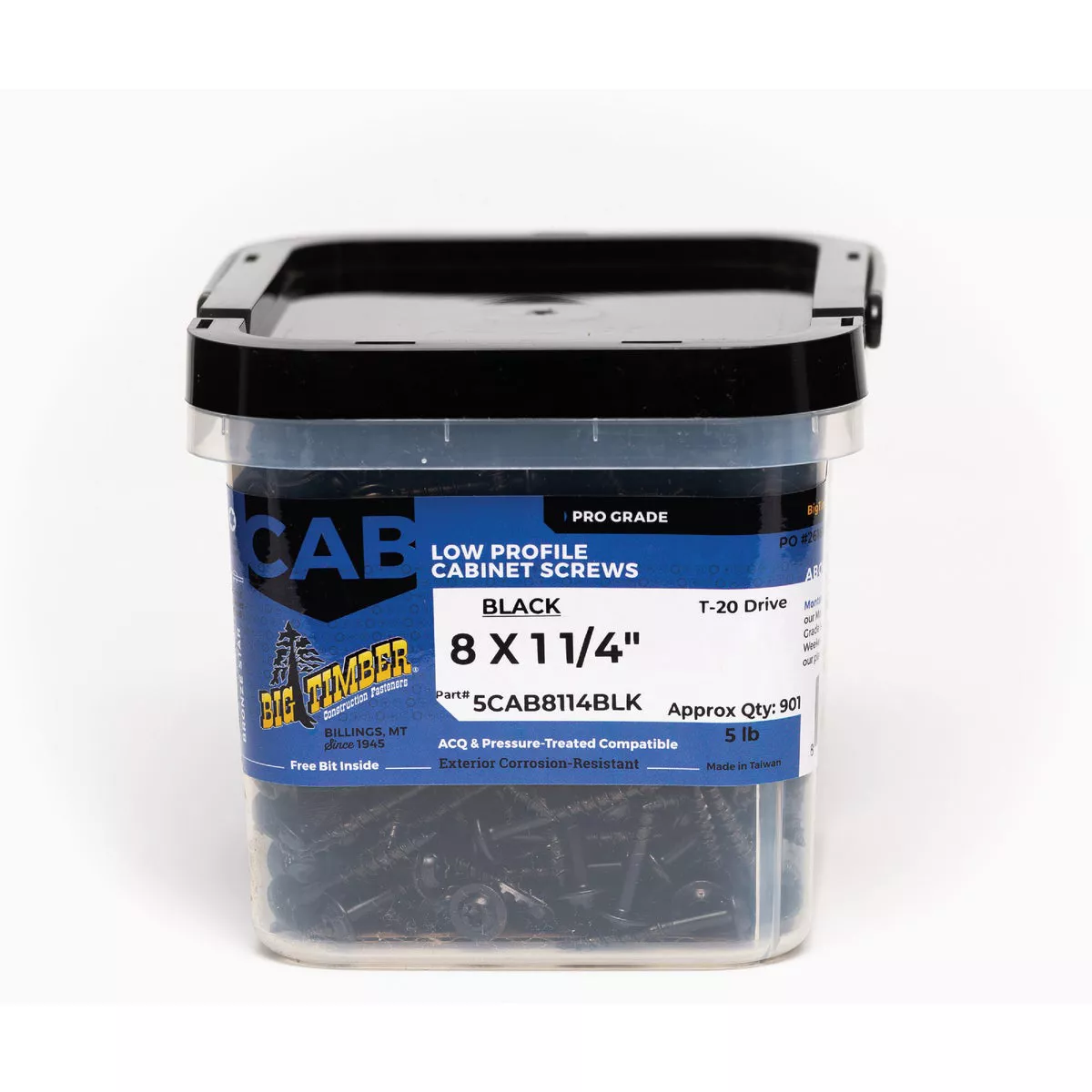 Big Timber #8 x 1-1-4 In. Black Star Cabinet Screw (5 Lb., 901 Ct.)