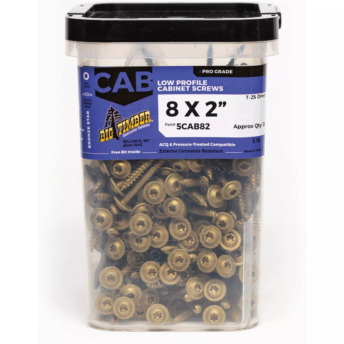 Big Timber #8 x 2 In. Bronze Star Cabinet Screw (5 Lb., 621 Ct.)