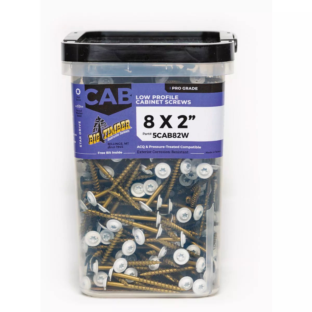 Big Timber #8 x 2 In. White Star Cabinet Screw (5 Lb., 621 Ct.)
