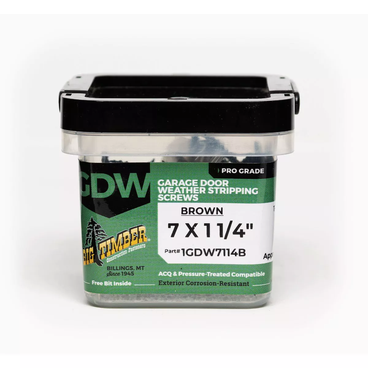 Big Timber #7 x 1-1/4 In. Brown Garage Door Weather Strip Screw (1 Lb., 188 Ct.)