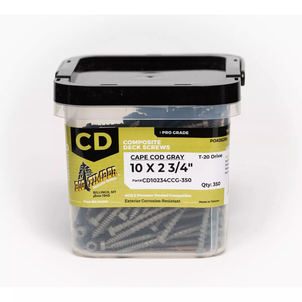 Big Timber #10 x 2-3/4 In. Cape Cod Gray Composite Trim Deck Screw (350 ...