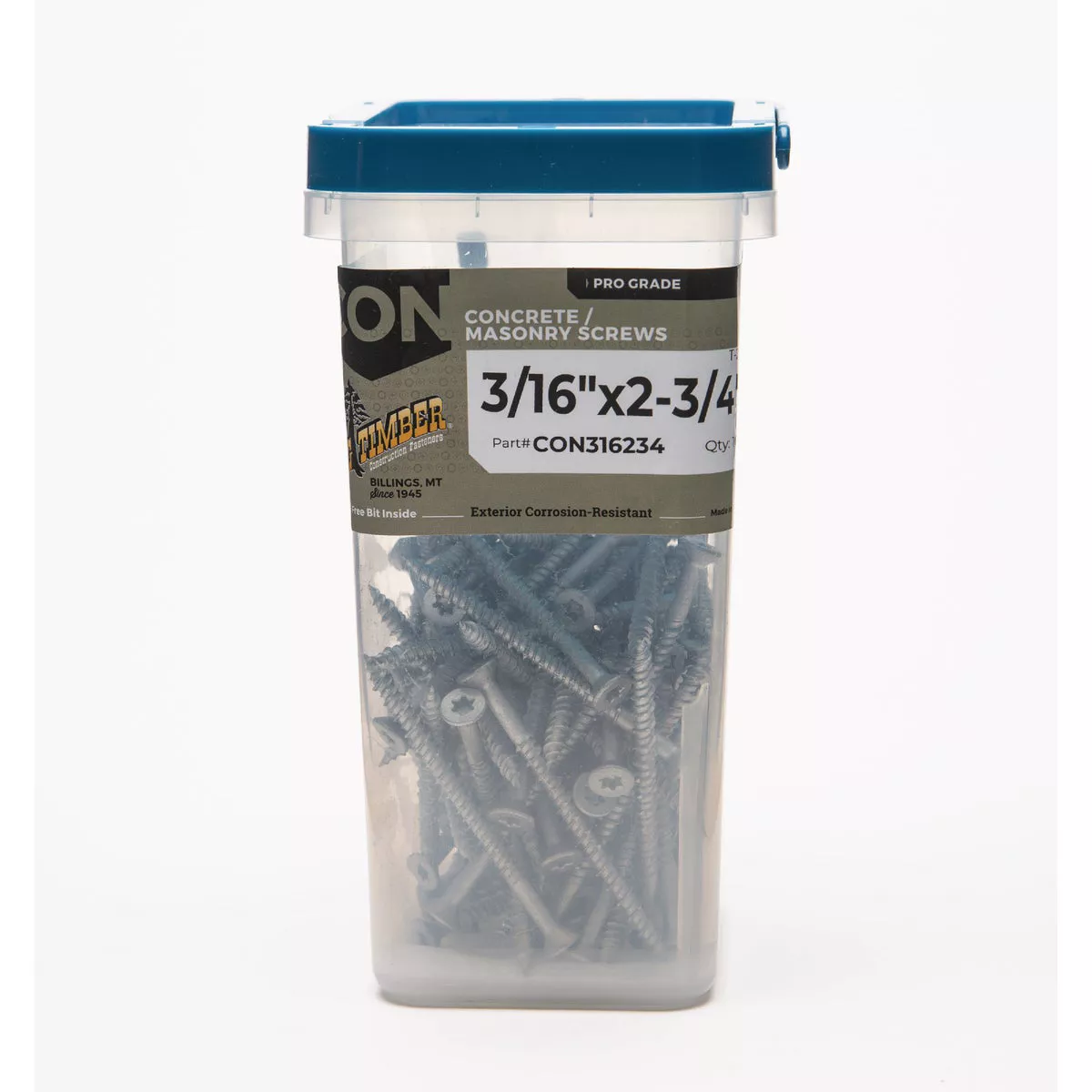 Big Timber 3/16 In. x 2-3/4 In. Hex Washer Concrete Screw (100 Ct.)