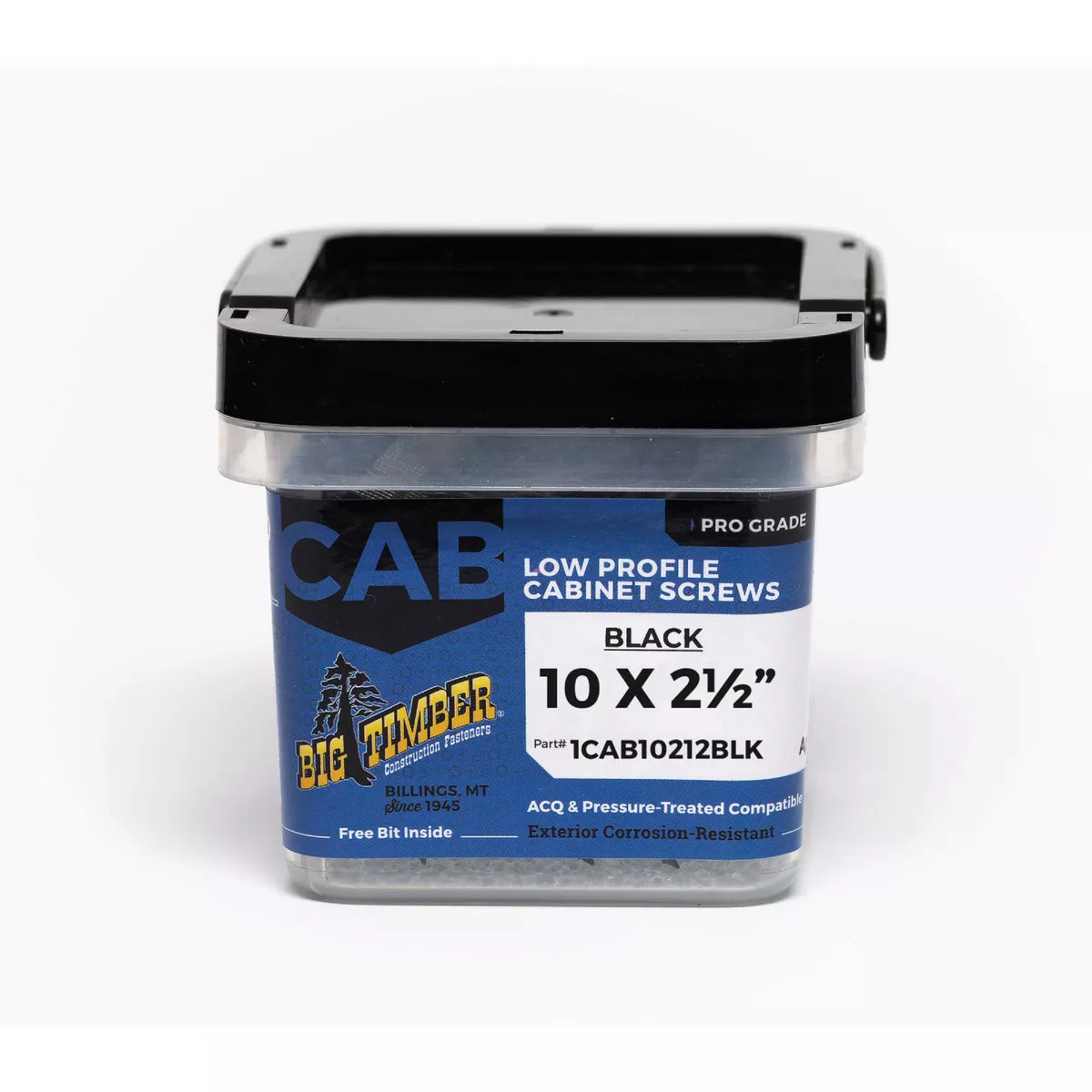 Big Timber #10 x 2-1/2 In. Black Star Cabinet Screw (1 Lb., 73 Ct.)