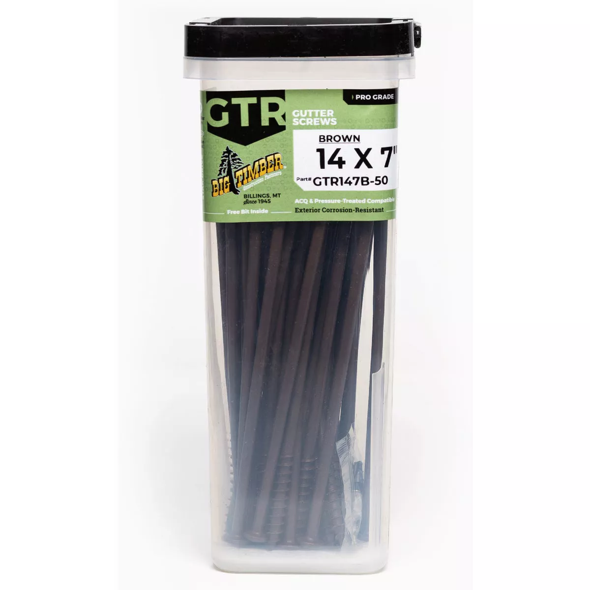 Big Timber #14 x 7 In. Brown Gutter Screw (50-Pack)