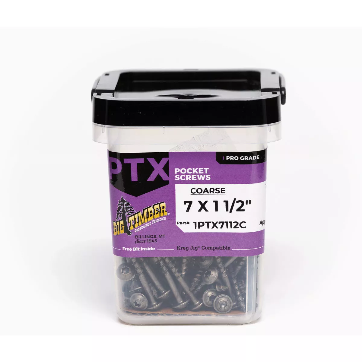 Big Timber #7 x 1-1/2 In. Lubricated Coarse Washer Head Pocket Screw (173 Ct.)-