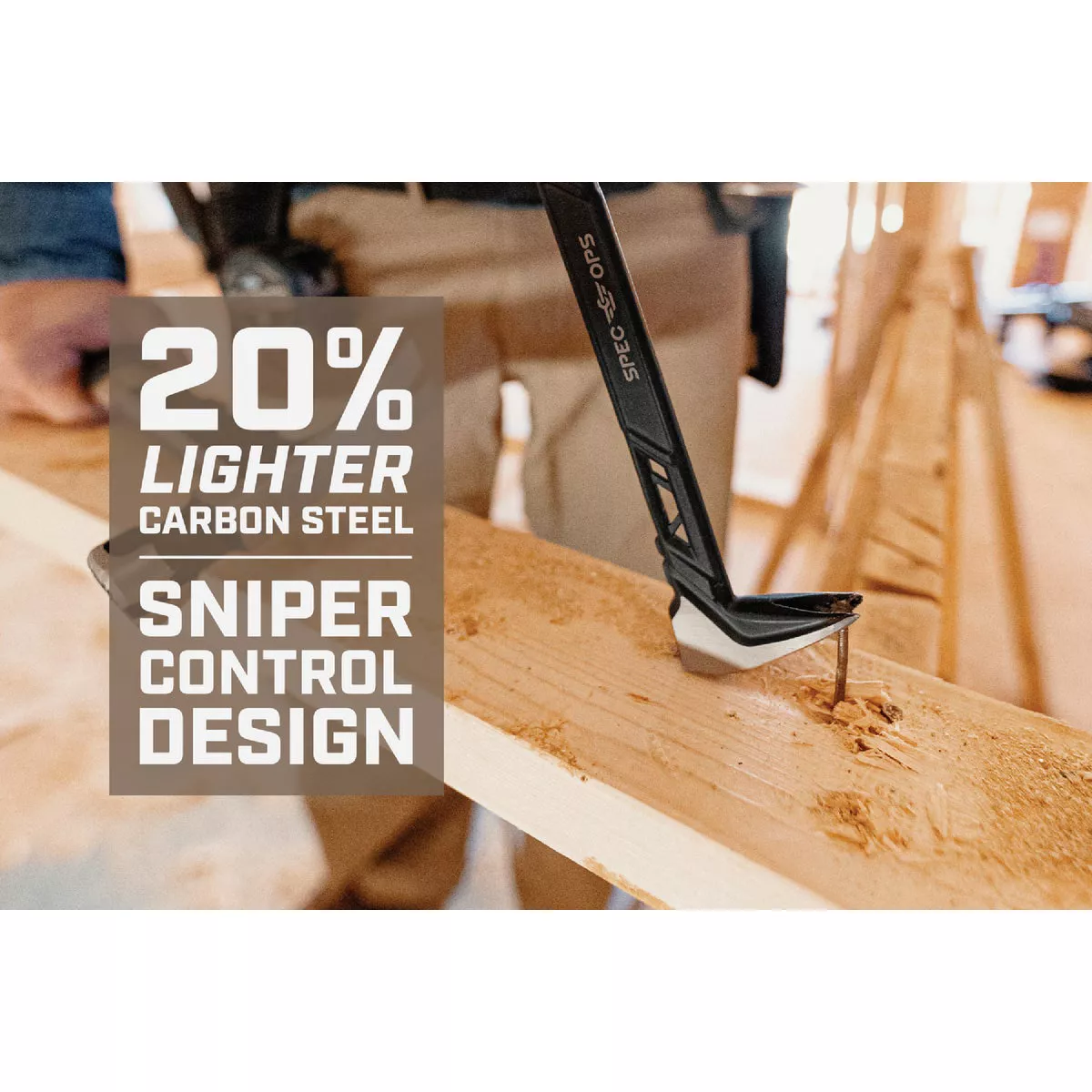 Spec Ops 11 In. High-Carbon Steel Nail Puller Cats Paw Pry Bar - photo 5