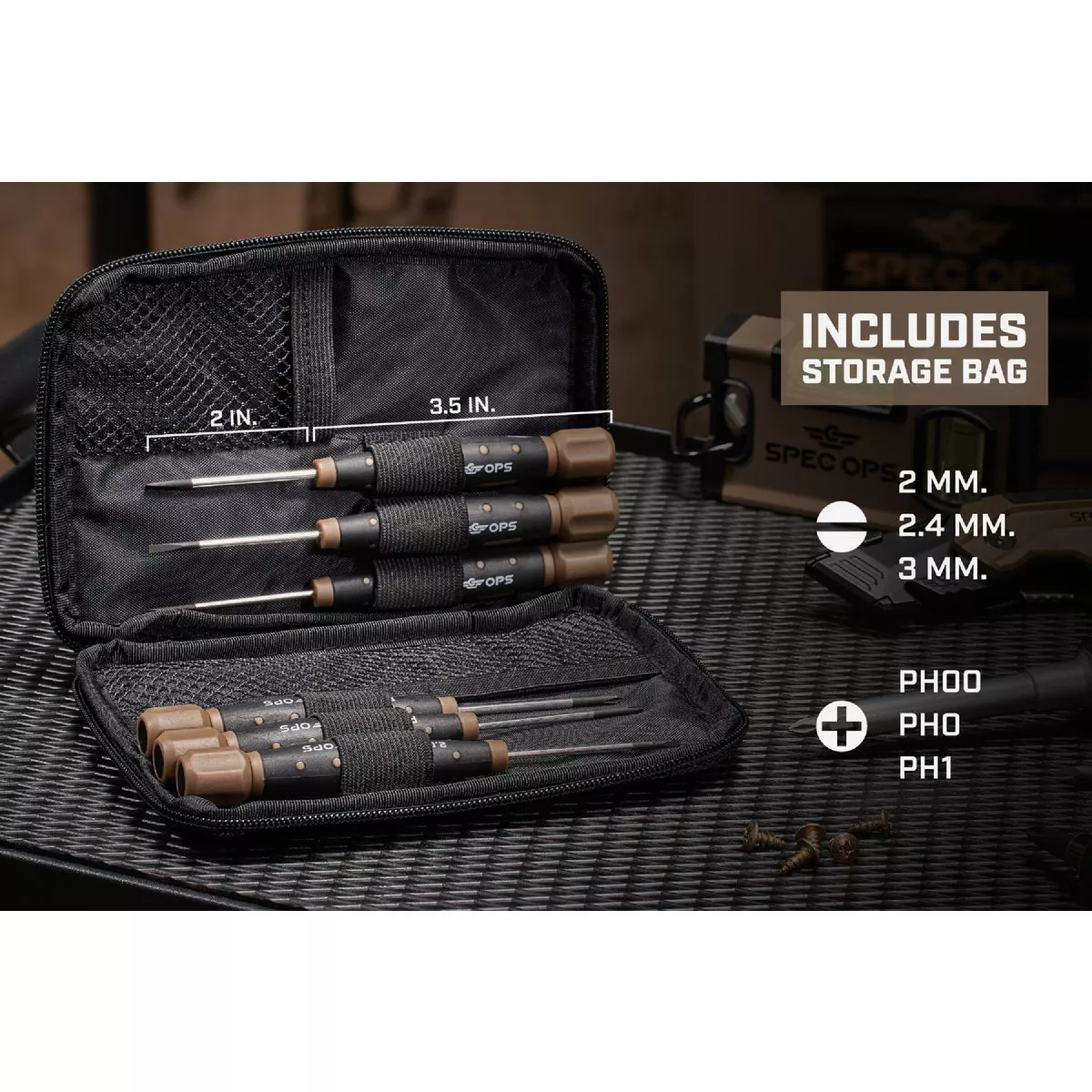 Spec Ops 6-Piece Phillips & Slotted Precision Screwdriver Set with Case - photo 2
