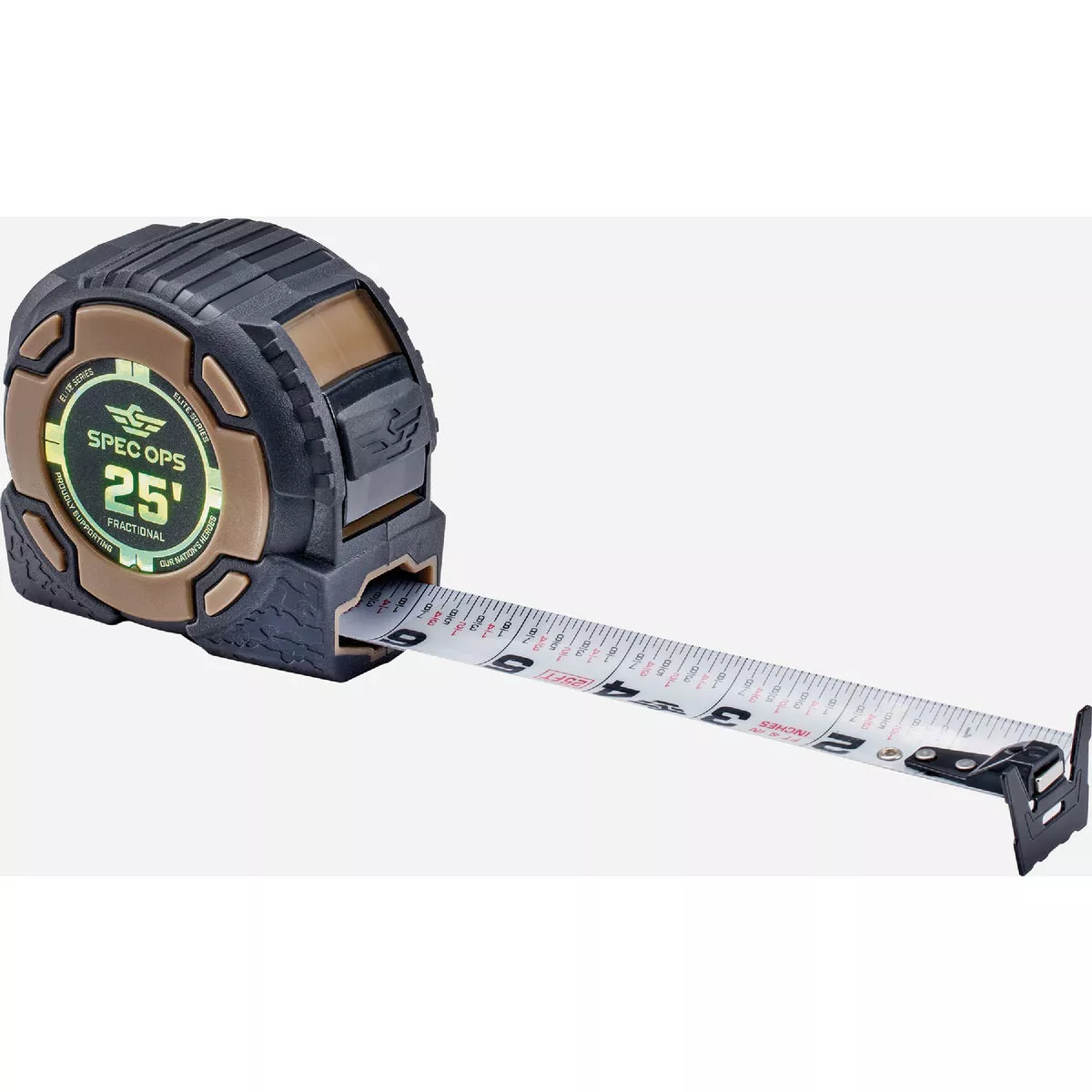 Spec Ops Elite Series 25 Ft. Magnetic Fractional Tape Measure