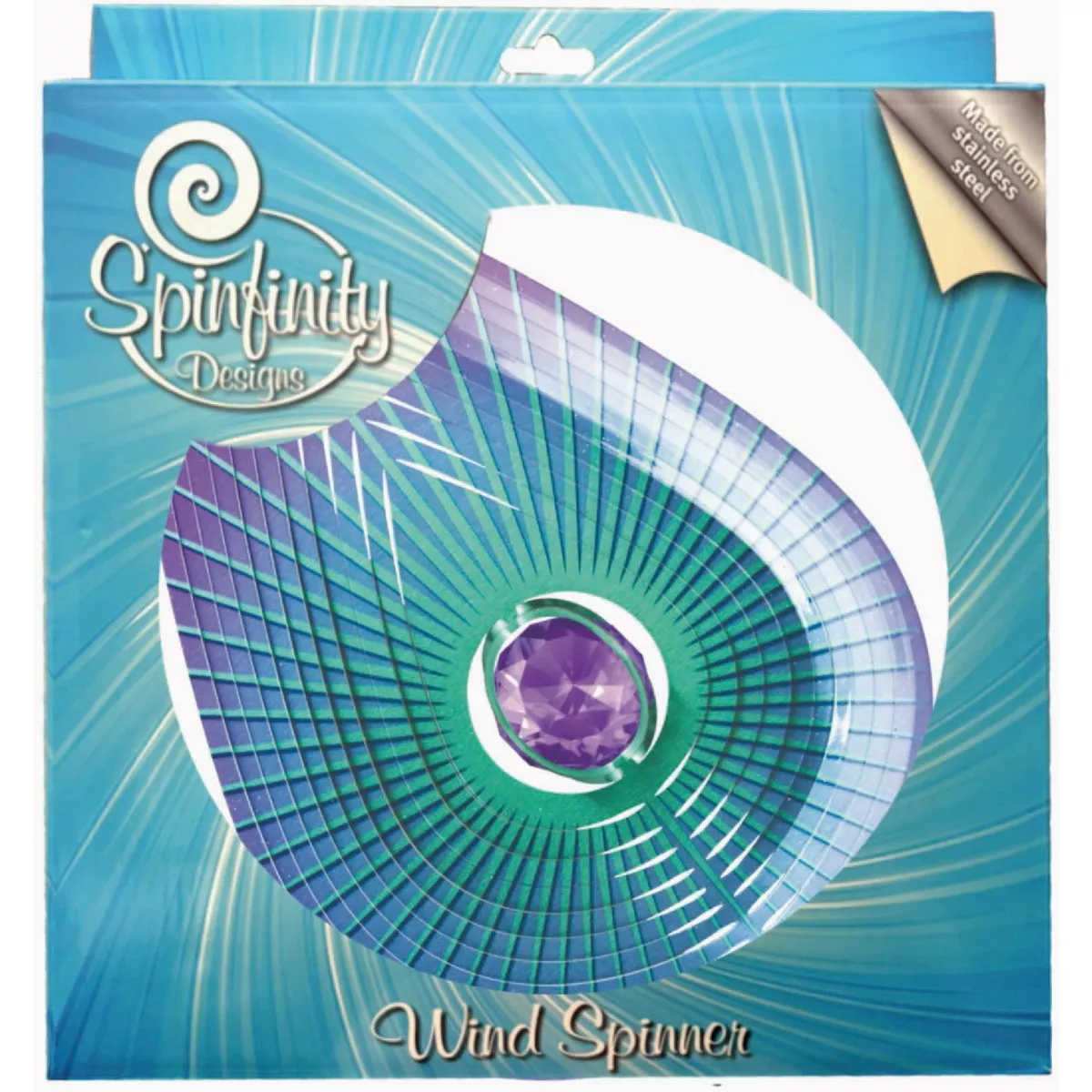 Spinfinity Designs Crystal Purple Teardrop Wind Spinner - photo 2