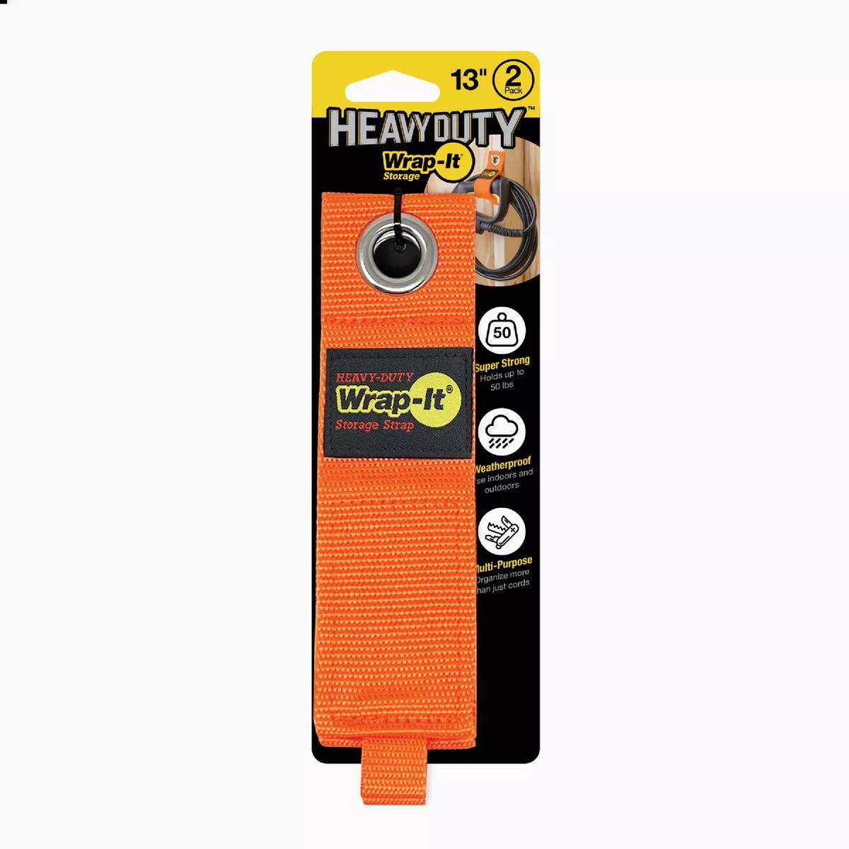 Wrap-It Storage 13 In. x 2 In. Heavy-Duty Straps (2-Pack) - photo 2