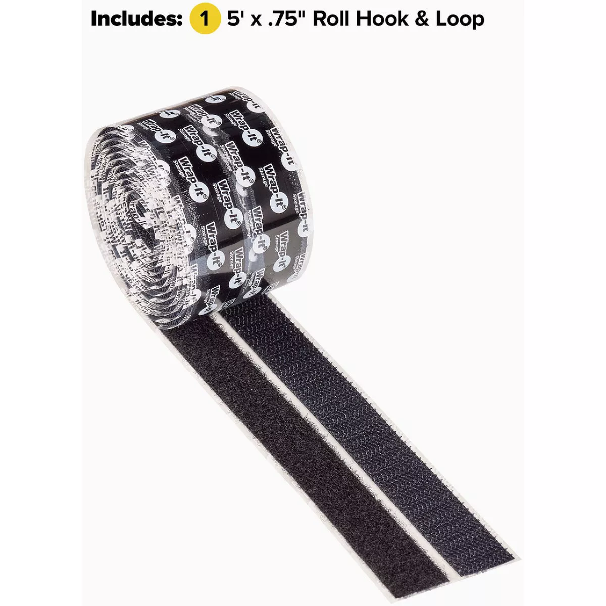 Wrap-It Storage Stik 'Em Roll 5 Ft. x 3/4 In. Black Adhesive Backed Roll