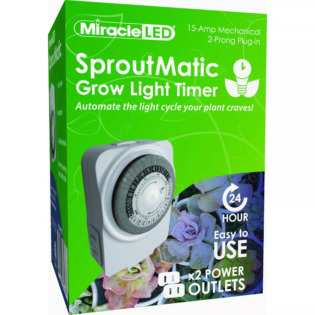 Miracle LED Sproutmatic 2-Outlet 24 Hr. Grow Timer