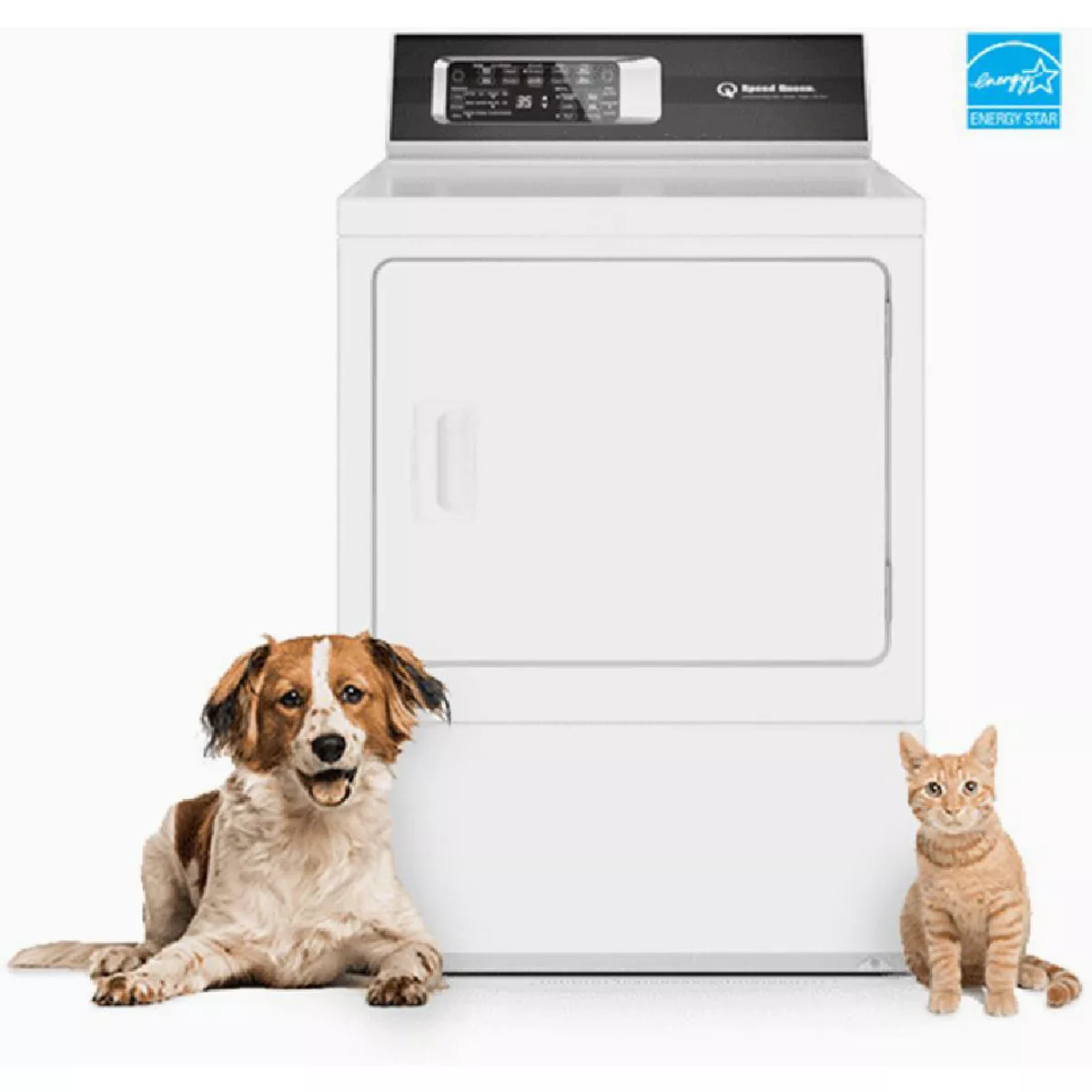 Speed Queen DR7 7.0 Cu. Ft. Sanitizing Gas Dryer with Pet Plus, White