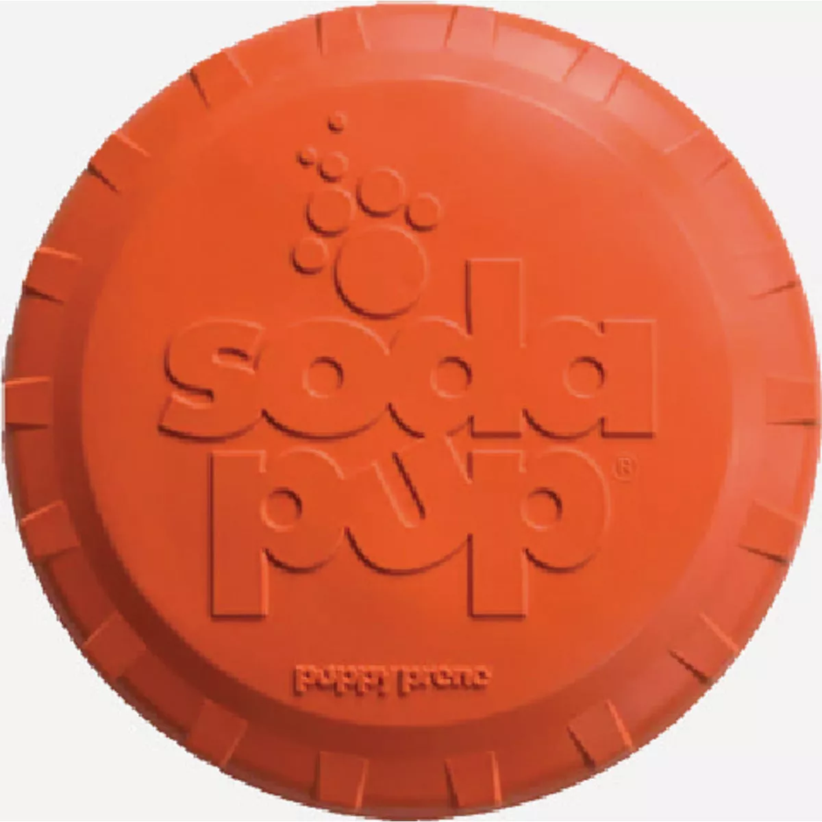 SodaPup Large Orange Bottle Top Flyer Dog Toy