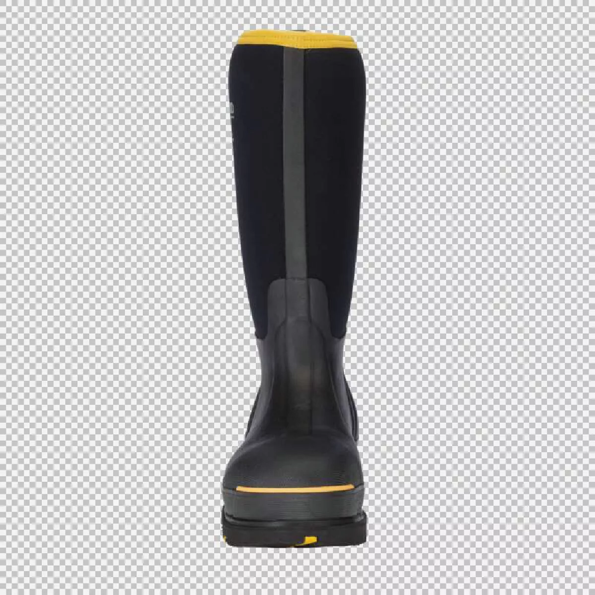 Dryshod Men's Black/Yellow Steel Toe Hi Rubber Boots, Size 9