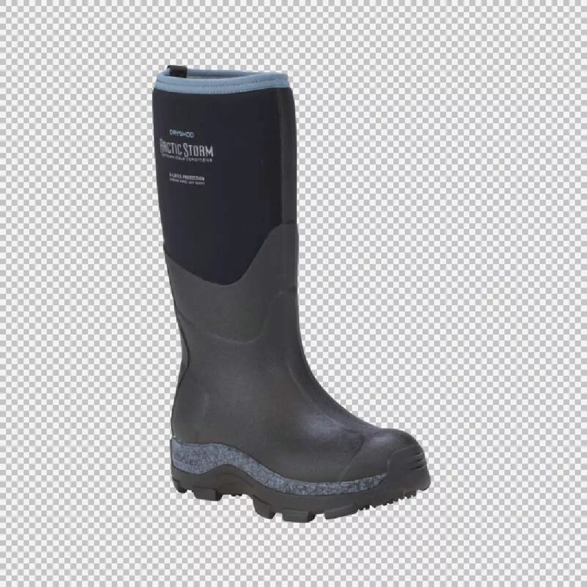 Dryshod Women's Black/Blue Arctic Storm Hi Rubber Boots, Size 8 - photo 4