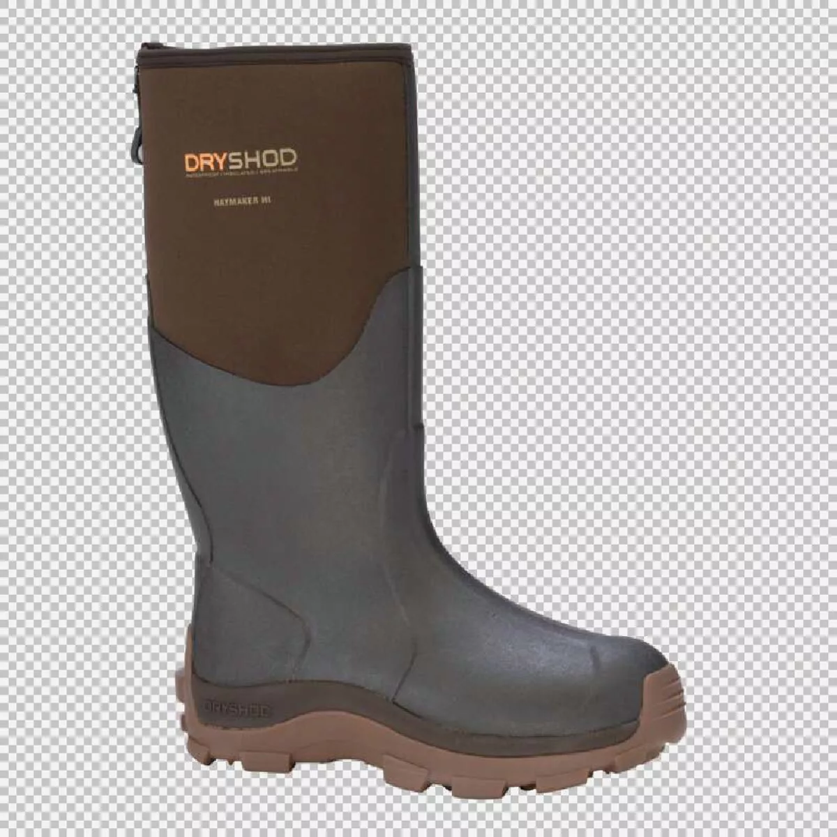 Dryshod Men's Black/Brown Haymaker Rubber Boots, Size 16 - photo 4