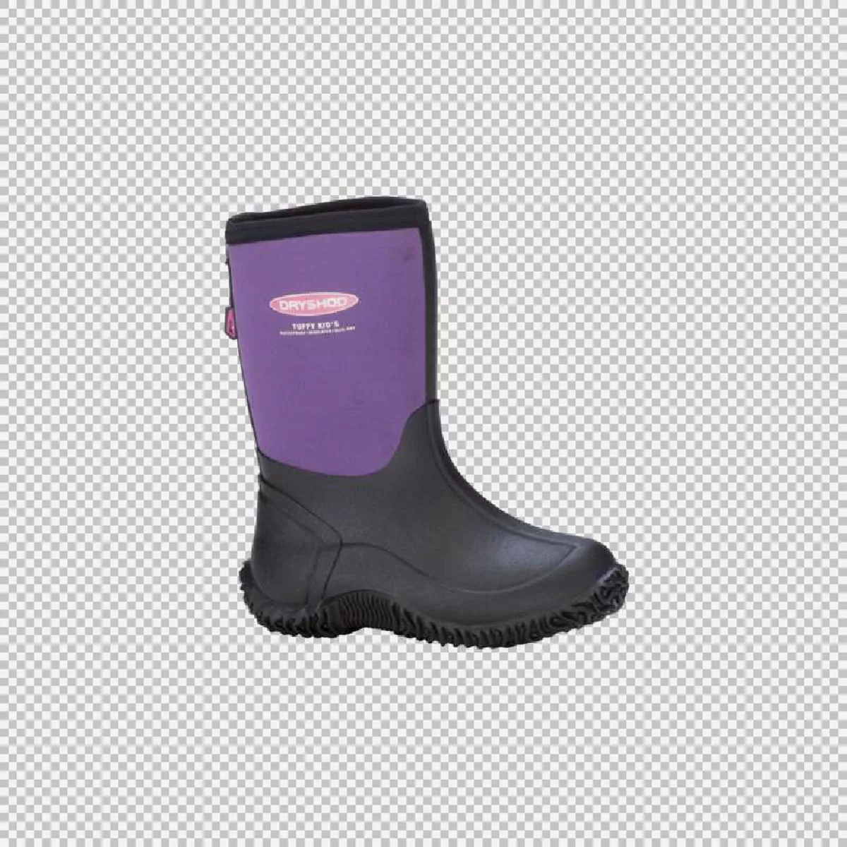 Dryshod Youth's Black/Purple Tuffy Sport Rubber Boots, Size 5 - photo 3