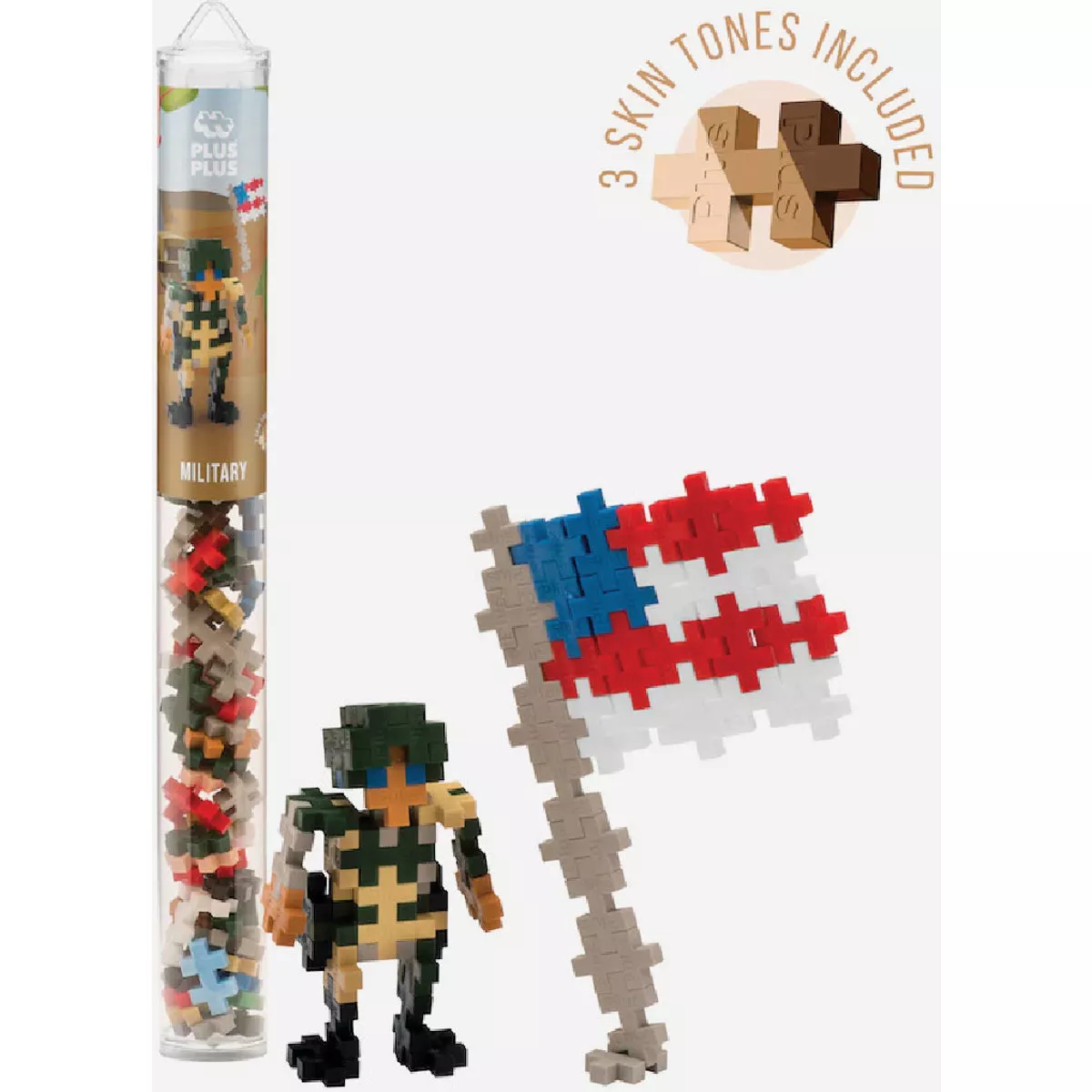 Plus-Plus Everyday Heroes Military Tube (70-Pieces)