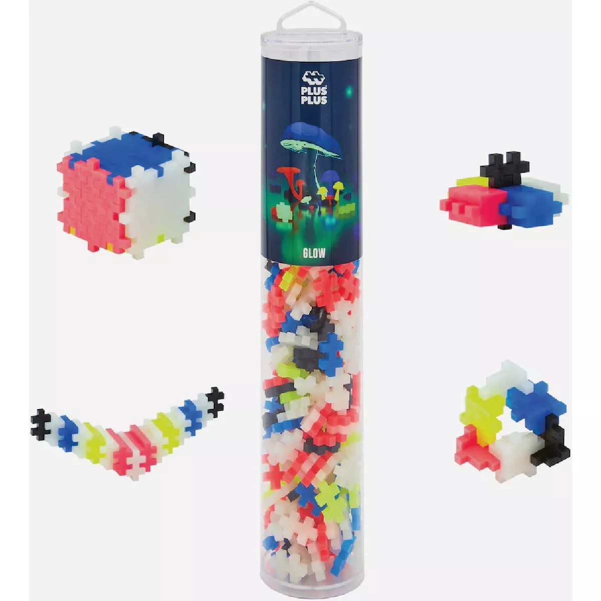 Plus-Plus Glow Open Play Glow Mix Tube (240-Pieces)