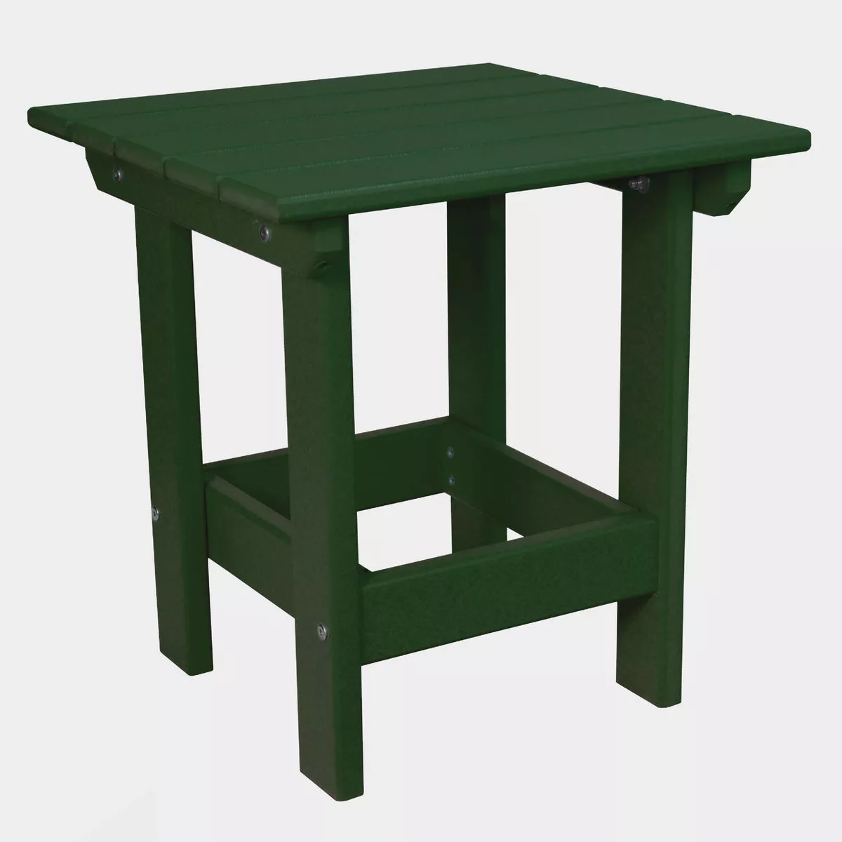 ECCB Outdoors Outer Banks 18 In. Square Poly Lumber Side Table, Forest Green