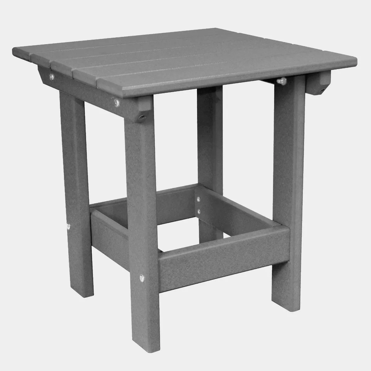ECCB Outdoors Outer Banks 18 In. Square Poly Lumber Side Table, Driftwood Gray