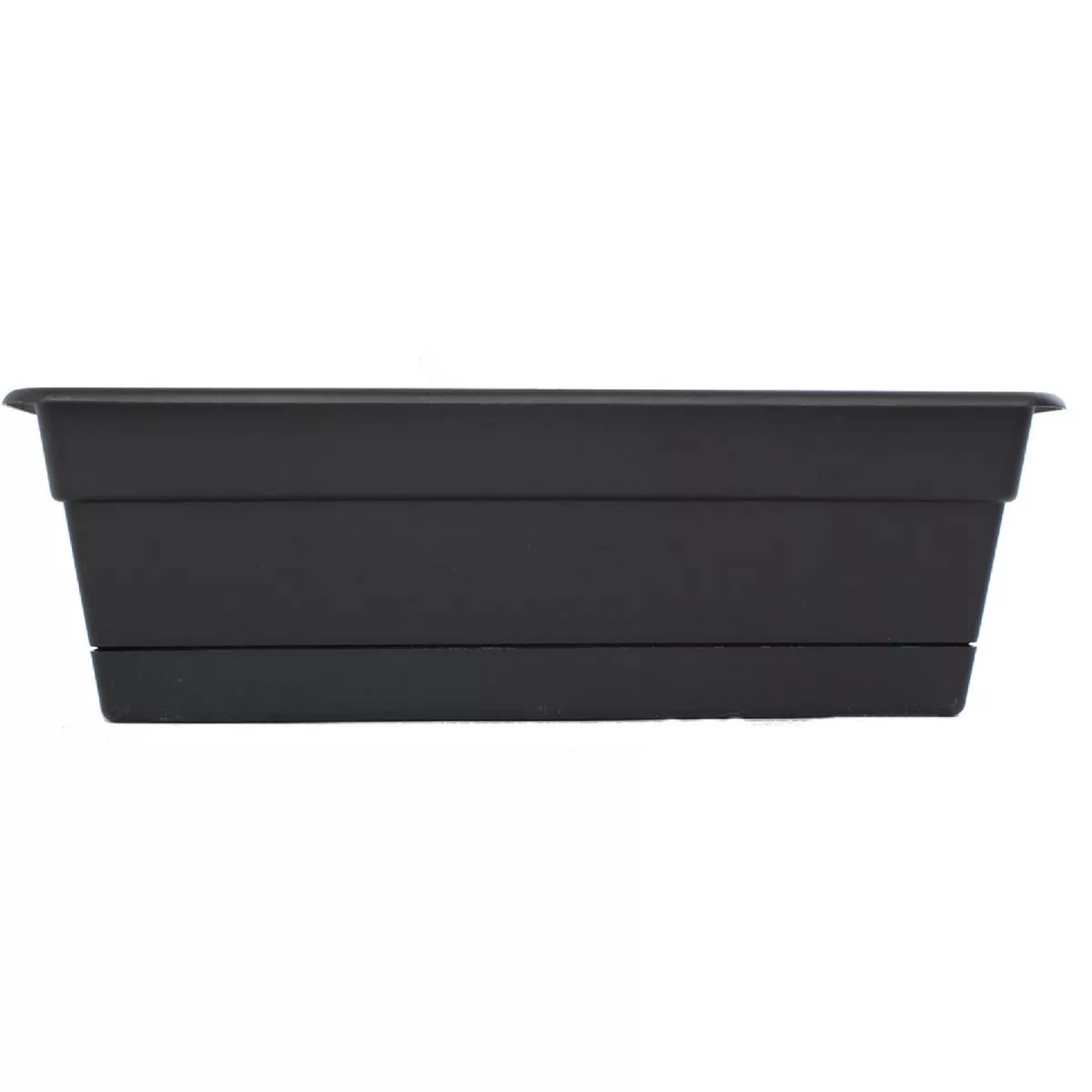 Bloem Dura Cotta 24 In. Plastic Black Flower Box-
