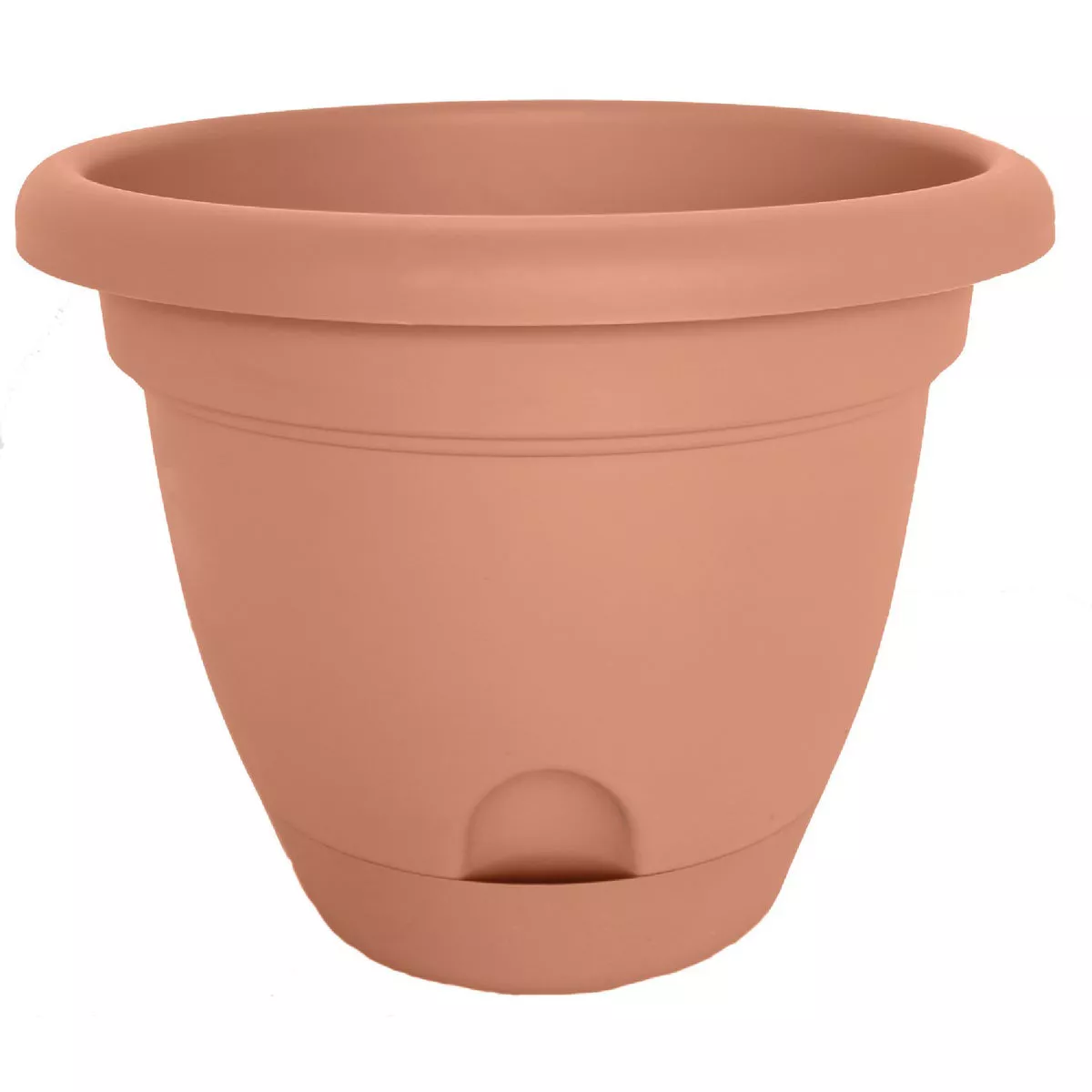 Bloem Lucca 7 In. x 8.75 In. x 8.75 In. x 4 In. High Density Plastic Terra Cotta Planter