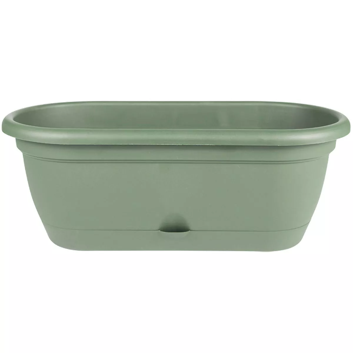 Bloem Lucca 18 In. Plastic Living Green Flower Box-