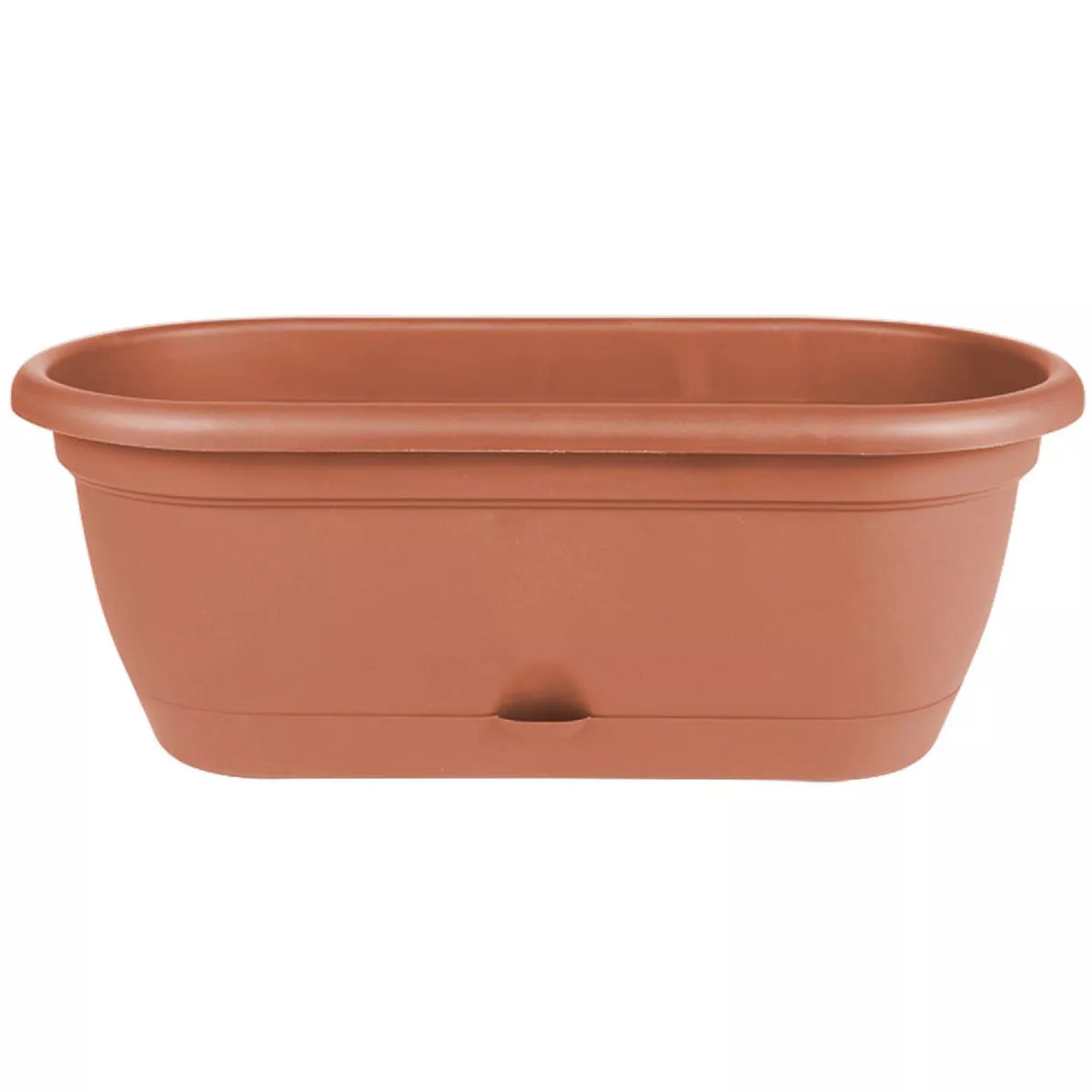Bloem Lucca 18 In. Plastic Terra Cotta Flower Box