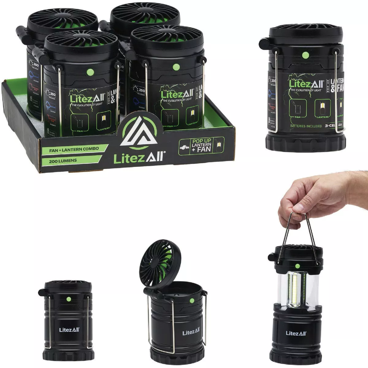 LitezAll COB LED Pull-Up Lantern with Built-In Fan | True Value Hardware
