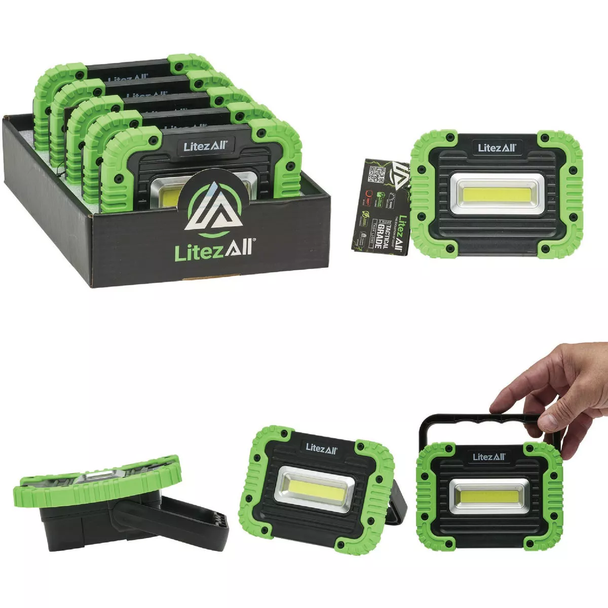 LitezAll 1000 Lm. COB LED Compact Handheld Work Light