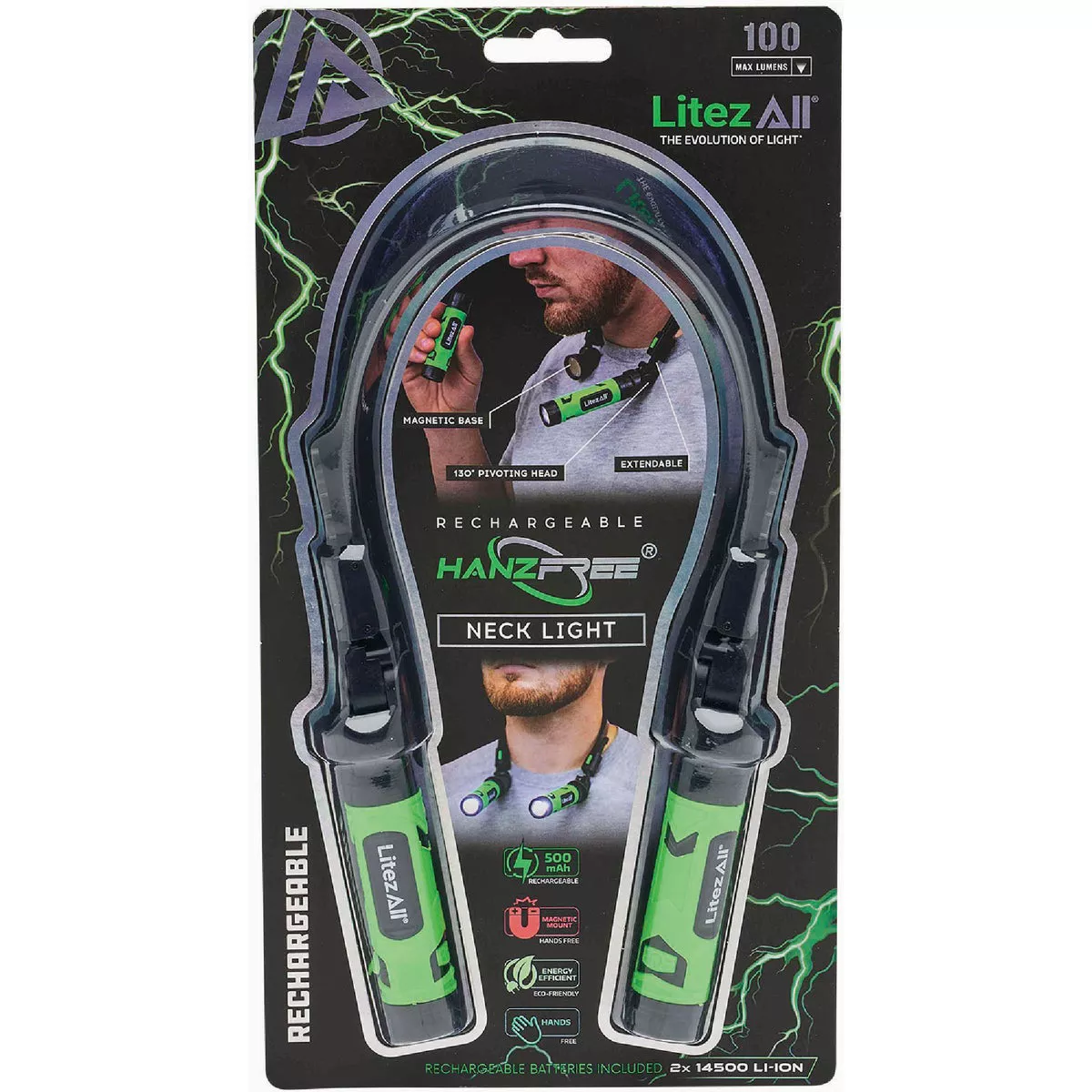 LitezAll Promier Products Rechargeable LED Hands Free Neck Light