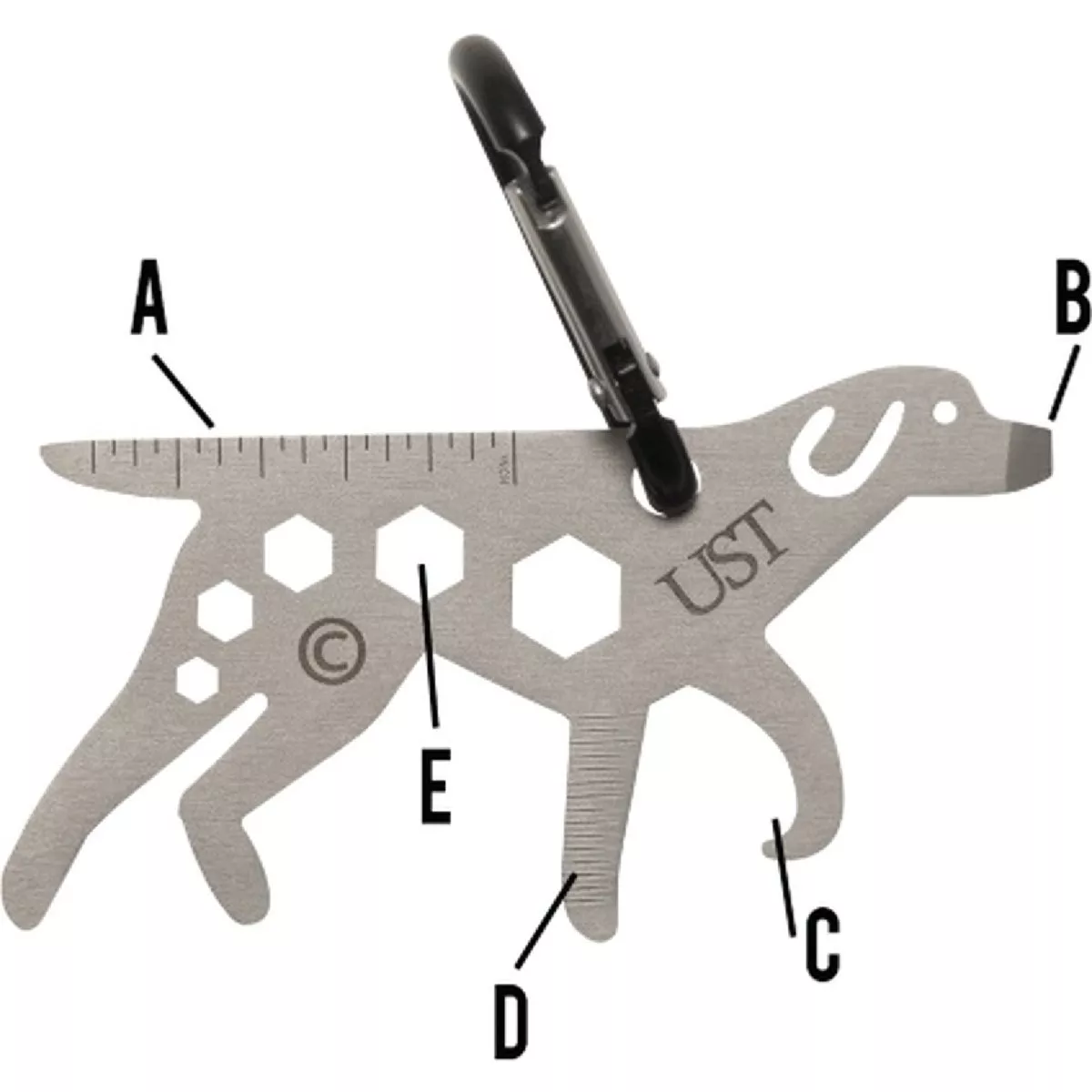 UST Dog Tool a Long 5-In-1 Stainless Steel Multi-Tool