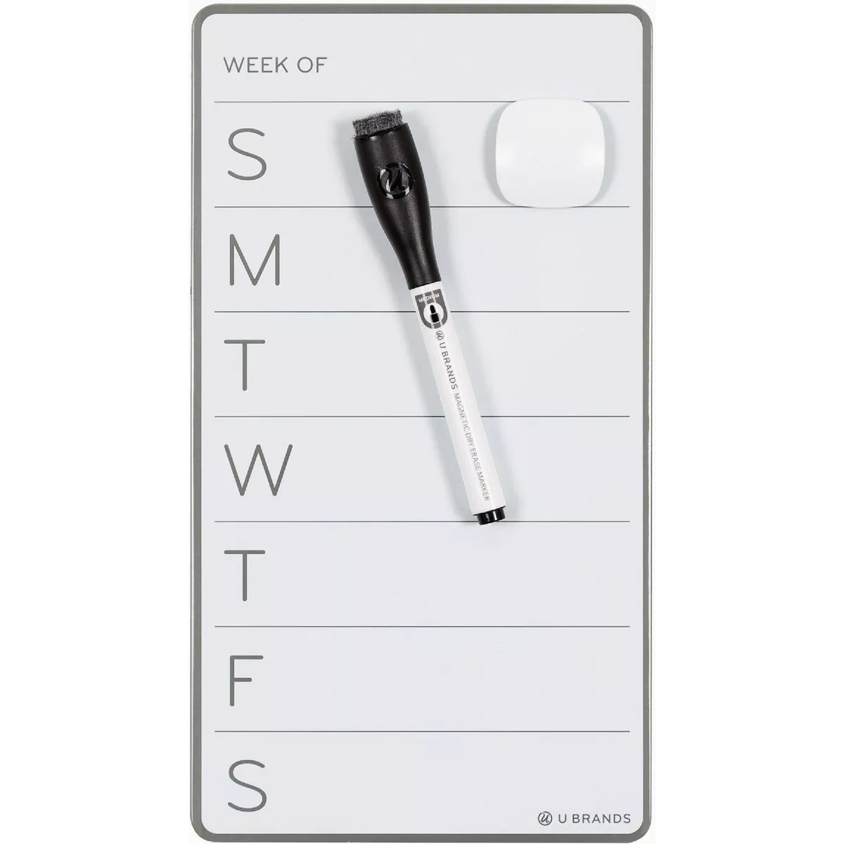U Brands 5-1/2 In. x 10 In. Weekly Calendar Dry-Erase Board